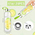 Zubebe 24 Pcs Water Bottles Bulk, 17 oz Reusable Acrylic Bottles with Stainless Steel Leak Proof Lids
