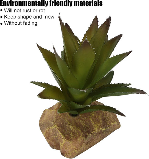 Versatile Artificial Reptile and Aquarium Plants, Gecko Hide, Terrarium, Spider Enclosure Decor, Vivid Reptile Plant
