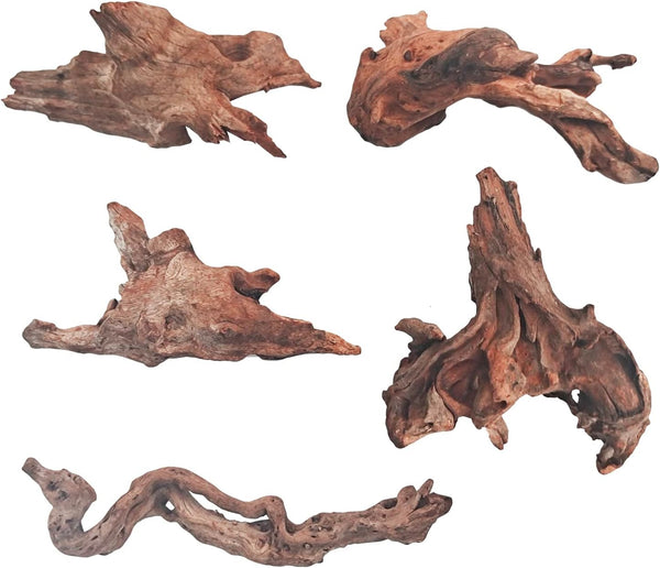 FUNOJOY Natural Driftwood Decor for Aquarium, Assorted Wood Branches Decorations for Reptile Fish Tank