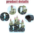 PINVNBY Aquarium Resin Castle Decoration, Fish Tank Driftwood Castle Hideouts, Red