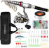 mouhike Fishing Rod Reel Combo Full Kit - Telescopic Pole Set with Spinning Reel for Saltwater Freshwater