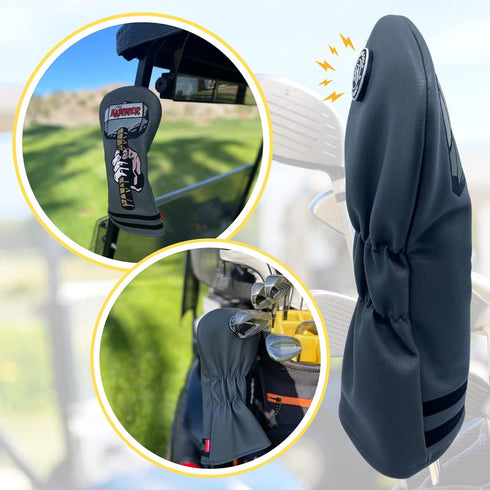 Funny Golf Club Covers, The Hammer Driver Headcover and Little Hammer Fairway Wood Head Covers, Golf Accessories for Men
