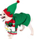 Mogoko Dog Cat Christmas Elf Costume, Funny Pet Cosplay Dress with Cap for Xmas (XL Size)