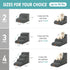 Dog Stairs for Couch or Low Bed, 3 Tiers Foam Pet Steps for Small Dogs, Dark Grey, 15.7x22.4x15.7in
