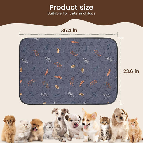 SUJF 2 Pack 35.5"x24" Washable Pee Pads for Dogs, Absorbent Reusable Puppy Pads Dog Training Pads, Waterproof Non-Slip