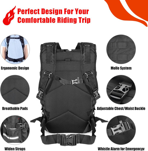 Goldfire Motorcycle Helmet Backpack Large Capacity Waterproof Tactical Hiking Bag for Helmet Storage