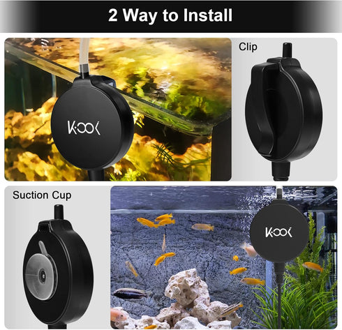 GuDoQi Ultra Quiet Mini Aquarium Air Pump, 1 Watt Oxygen Aerator Kit for 1-15 Gallon Fish Tank