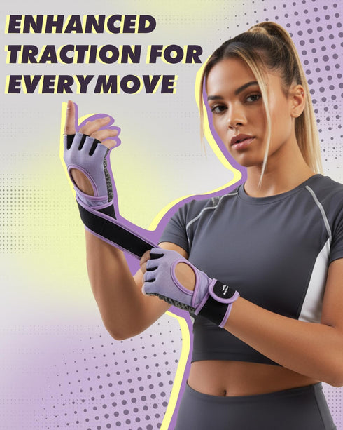 Trideer Weight Lifting Gloves for Women Men with Wrist Support, Workout Gloves Women Full Palm Protection for Gym