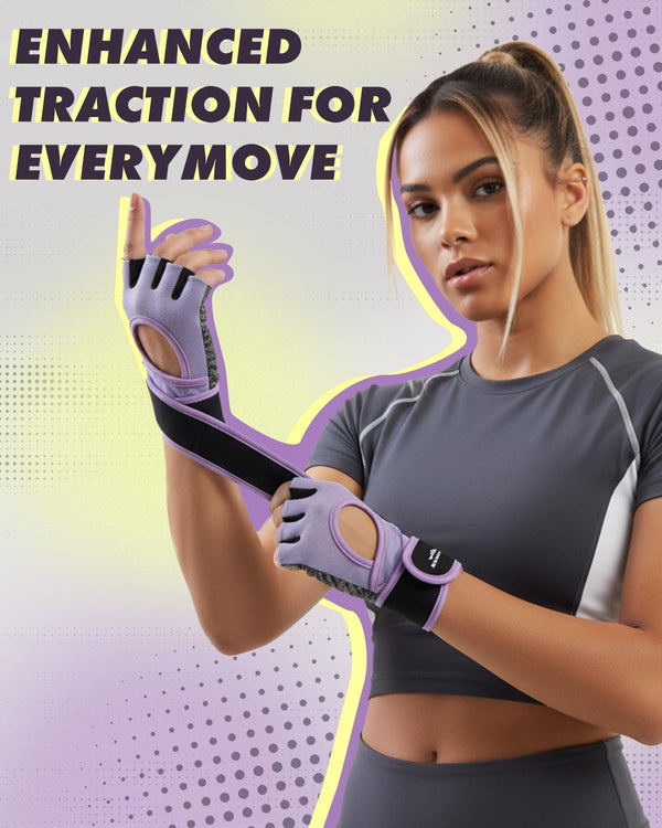 Trideer Weight Lifting Gloves for Women Men with Wrist Support, Workout Gloves Women Full Palm Protection for Gym