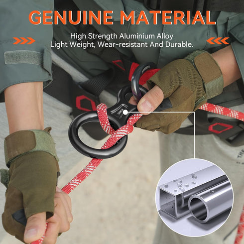 Rescue Figure 8 Descender Climbing Gear, 35KN/3500kg Aluminum Alloy Rigging Plate for Belaying