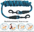 MayPaw 8FT/10FT Dog Tie Out/Check Cord, Heavy Duty Nylon Rope Training Leash for Strong Dogs (3/8 in x 10ft, Blue Black)