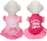 2 Pieces Cute Dog Dresses for Female Pets - Summer Apparel for Dogs and Cats (Love and Angel, Small)