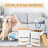 2 10-14 Lbs (50 Counter(White) Tioncy Pcs Metal Dog Food Storage Containers Total Cup) Capacity, Airtight Pet Food