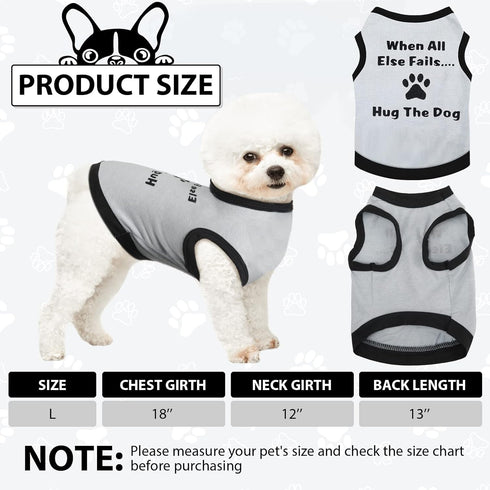 8 Pieces Dog Shirts Boy Funny Printed Puppy Shirts Summer Male Soft Dog Clothes Breathable PET T Shirts Outfits Dog Sweatshirt Clothing (Large)