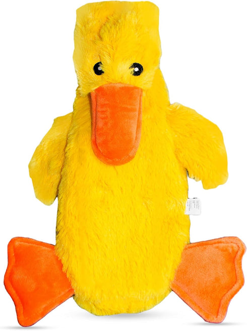 FGA MARKETPLACE Duck Flat NO Stuffing NO Squeak Plush Dog Toy, Funny