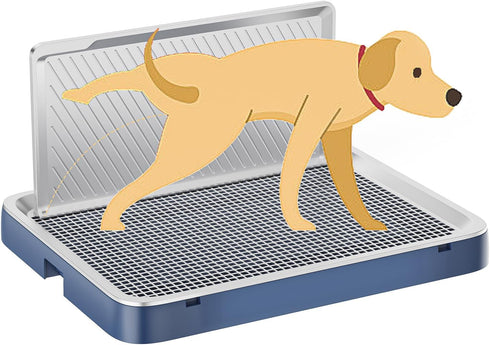KOLA PANDA Indoor Dog Potty Tray with High Wall,25.59"X19.69" Pee Pad Holder,Dogs Litter Box,Mesh