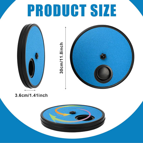 NQEUEPN 3 1 Dog Scratch Pad for Nails, in Round Rotatable Pet Grinding Mat, Slow Food Storage Box, Fun File Board