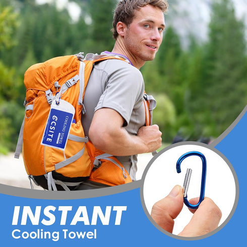 8 Pack 47x12 Inch CSITE Cooling Towels for Neck and Face - Ice Cold Microfiber Towels, Soft & Breathable Cooling Towel