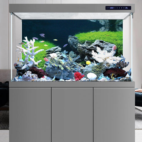 AWERT 24x16 inches Seaweed Aquarium Background, Stone Aquarium Background, River Bed & Lake