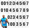 Honoson 1-200 Adhesive Race Bibs 7.5 x 6 Inches Competitor Numbers Running Race