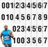 Honoson 1-200 Adhesive Race Bibs 7.5 x 6 Inches Competitor Numbers Running Race