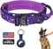 DAGANXI Tactical Dog Collar, Adjustable Military Nylon Collar with Control Handle, Heavy Metal Buckle, Patches, Airtags