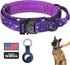 DAGANXI Tactical Dog Collar, Adjustable Military Nylon Collar with Control Handle, Heavy Metal Buckle, Patches, Airtags