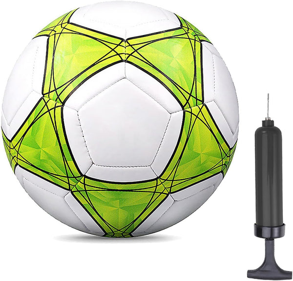 Soccer Ball Size 3,4,5 Soft PU for Practice Training Gift for Boys Girls Kids with Pump and Needle
