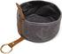 Waxed Canvas Foldable Dog Bowl (Grey)