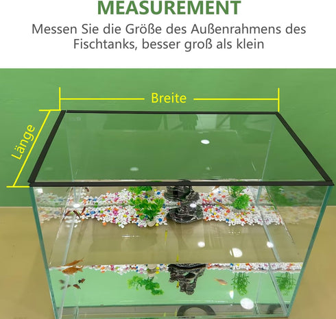 DIY Magnetic Fish Tank Lid Cover, Protective Net 37''X18'', Prevent Fish and Reptiles from Escaping