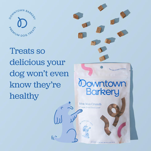 Downtown Barkery Freeze Dried Dog Treats, All Natural Low Calorie Dog Treats, Freeze Dried Beef Liver, 1 Oz