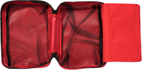 Red First Aid Bag, Empty Travel Rescue Pouch for Compact Survival Medicine, Green