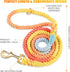 Dog Leash 5 FT, Handmade Braided Cotton Rope for Small, Medium, Large Dogs, Colorful Rainbow with Heavy Duty Clasp