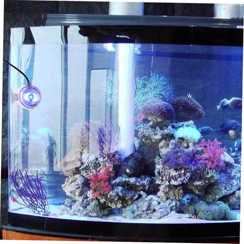 Aquarium Light Fish Tank Spotlight, Underwater LED Spotlight with Suction Cup Lamp for Fish Tank Supplies