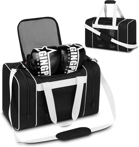doksmeria Boxing Gym Duffle Bag, Breathable Mesh Gym Bag for Boxing Gear |