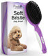 Soft Bristle Dog Brush for Short Haired Cats or Dogs - Firm Bristles for Dust, Dirt, and Loose Fur