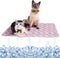 SEIS Dog Ice Pad - Ice Silk Cats Kennel Mat, Breathable Summer Cooling Pad (Pink, M)