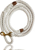 Heavy Duty Rope Dog Leash - 5 ft, Durable Cotton & Comfortable for Medium & Large Dogs - White Wedding Leash