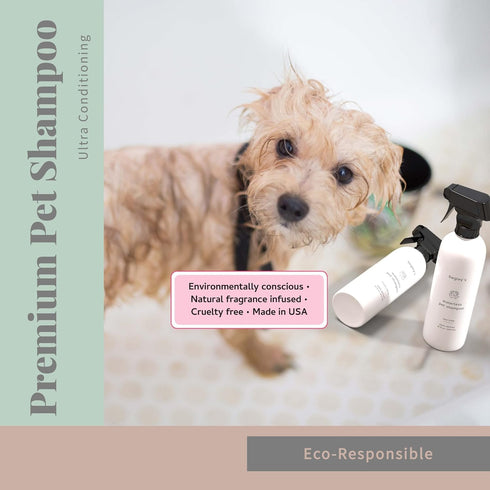 Begley’s Natural No Rinse Waterless Pet Shampoo - Deodorizing for Dogs, Puppies, and Cats - Fresh Lavender Scent