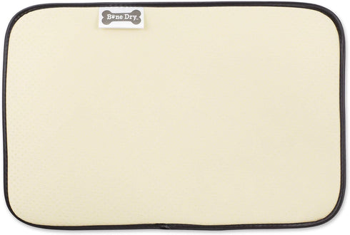 Bone Dry Ultra Absorbent Pet Mat, Machine Washable, 12x18, Black/Off-White Lattice