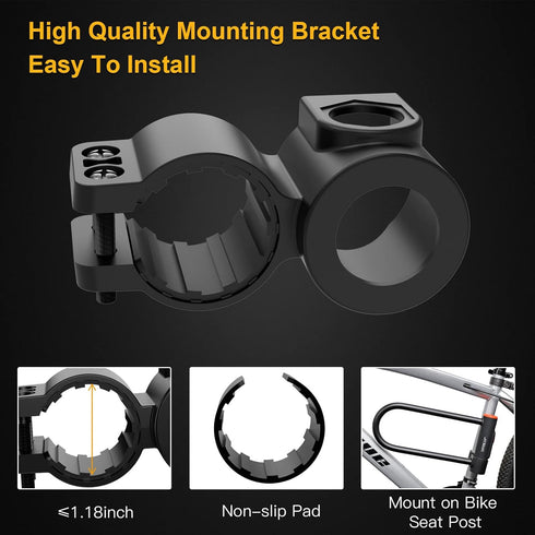 Heavy Duty Bike U Lock 16mm with 3 Keys for Road and Mountain Bikes