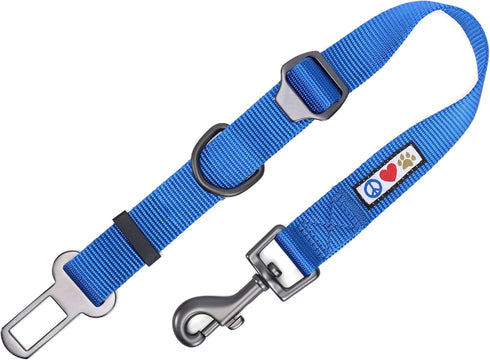 Pawtitas Blue Dog Seat Belt | Adjustable Pet Safety Seat Belt for Small to Large Dogs | Exceeds Safety Standards