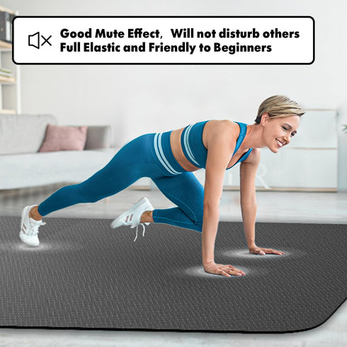 FrenzyBird Large Yoga Mat 6 'x 4' Non-Slip Fitness Mat for Gym and Floor Workouts