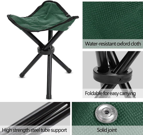 VGEBY Folding Tripod Chair, Portable Lightweight Folding Tripod Chair, Fishing Camping Stool for Outdoor Camping