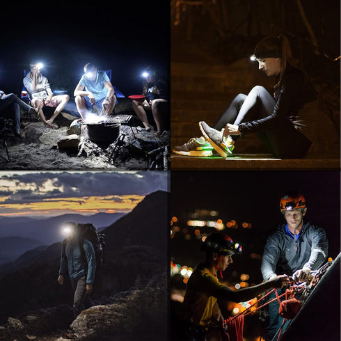 LED Headlamp 1200 High Lumen Rechargeable Super Bright with 7 Modes for Adults Hiking Running Camping Gear