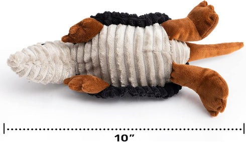Hollypet Plush Squeaky Dog Toys, Big Armadillo Chew Toy for Small Medium Large Dogs, Black