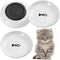 Cat Food Bowls, Whisker Friendly Ceramic Bowls with Non-Slip Silicone Bottom, Pack of 3 for Indoor Cats