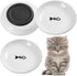 Cat Food Bowls, Whisker Friendly Ceramic Bowls with Non-Slip Silicone Bottom, Pack of 3 for Indoor Cats
