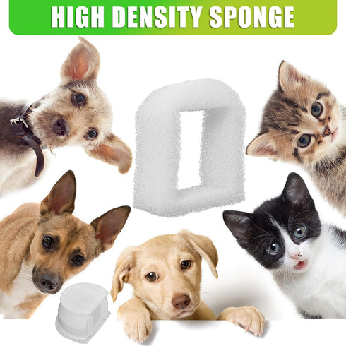 Pet Cat Water Fountain Filters Replacement for Drinkwell Petsafe Fountain, 16 Packs Compatible with Stainless Steel