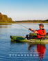 OCEANBROAD Adjustable Fishing Kayak Paddle - 94in/240cm to 102in/260cm Aluminum Alloy Shaft with Paddle Leash